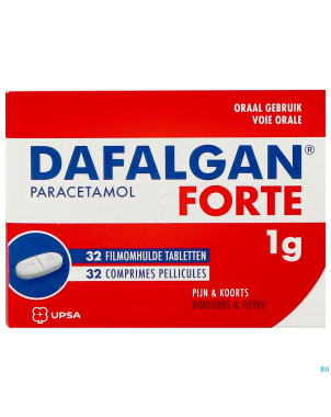 Dafalgan forte sec 1g tabl 32
