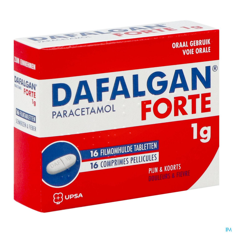 Dafalgan forte sec 1g tabl 16