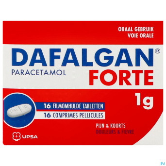 Dafalgan forte sec 1g tabl 16