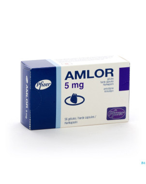 Amlor 5mg caps 56