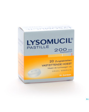 Lysomucil 200 comp a sucer - zuigtabletten 20