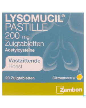 Lysomucil 200 comp a sucer - zuigtabletten 20