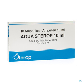Aqua sterop pour inj solvens amp  10 x 10ml