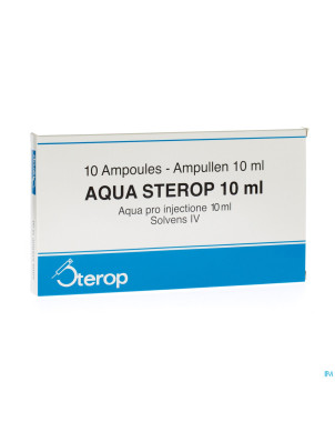 Aqua sterop pour inj solvens amp  10 x 10ml