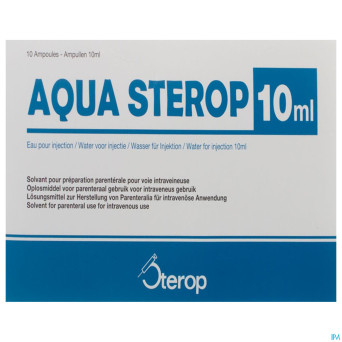 Aqua sterop pour inj solvens amp  10 x 10ml