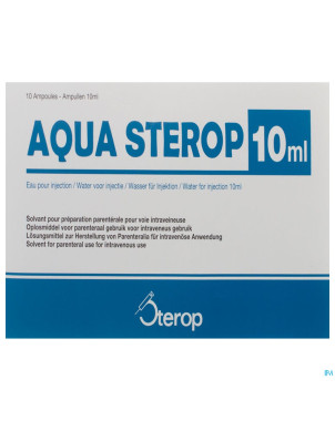 Aqua sterop pour inj solvens amp  10 x 10ml
