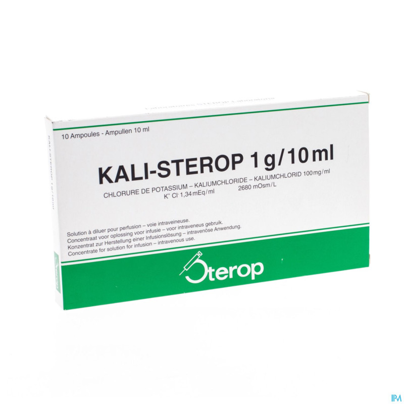 Kali sterop 10% iv  10 x 1g/10ml