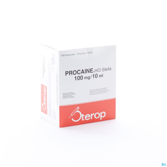 Procaine hcl sterop 1% amp 100 x 100mg/10ml