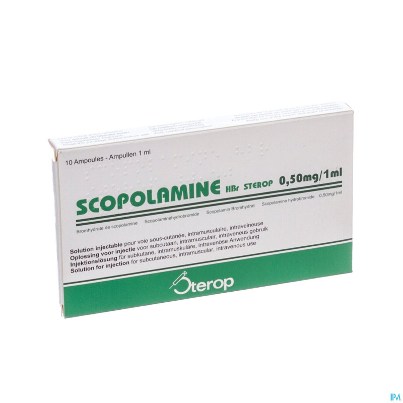 Scopolamine hbr amp  10x0,50mg/1ml