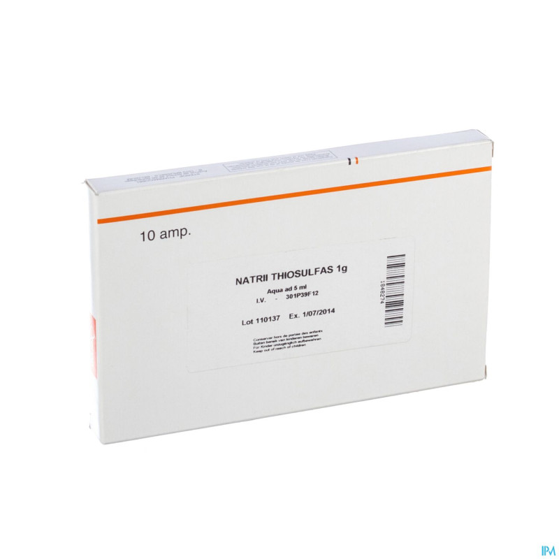 Sodium thiosulf. iv amp  10x1g/ 5ml