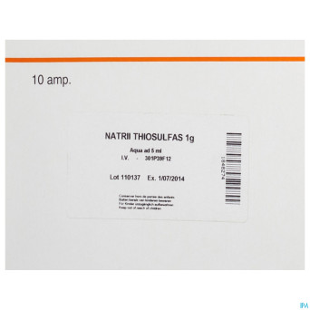 Sodium thiosulf. iv amp  10x1g/ 5ml