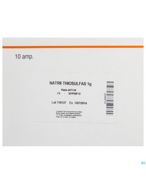 Sodium thiosulf. iv amp  10x1g/ 5ml