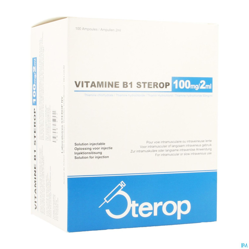 Vit b1 im/iv amp 100 x 100mg/2ml