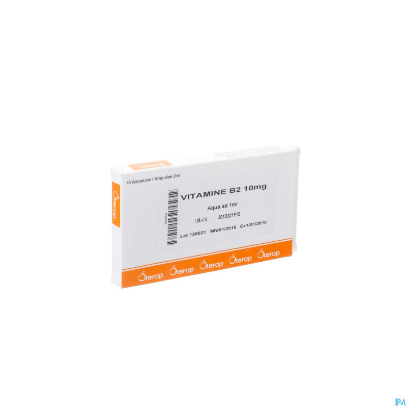 Vit b2 im/iv amp  10 x  10mg/1ml