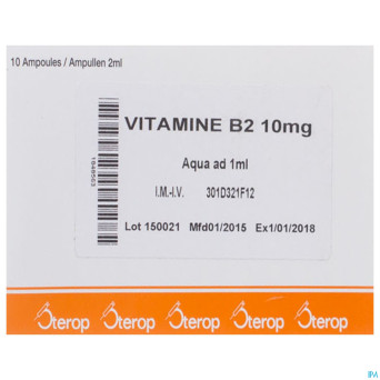 Vit b2 im/iv amp  10 x  10mg/1ml