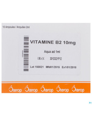Vit b2 im/iv amp  10 x  10mg/1ml