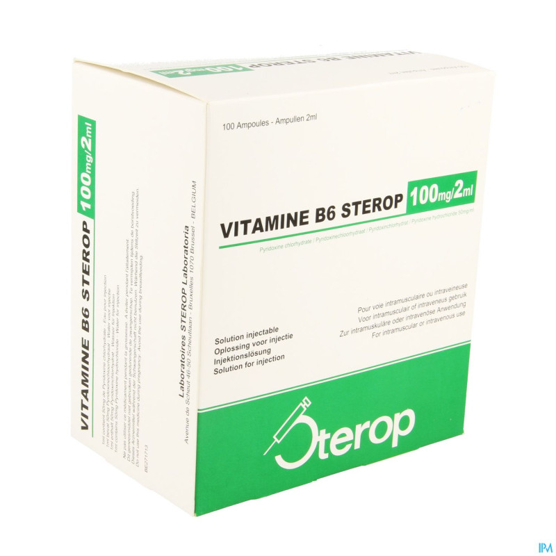 Vit b6 im/iv amp 100 x 100mg/2ml