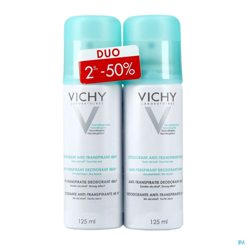 Vichy deo transp. intense aerosol 24h duo 2x125ml