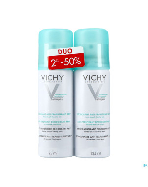Vichy deo transp. intense aerosol 24h duo 2x125ml