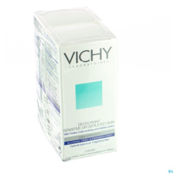 Vichy deo peau sens.-epilee creme 24h duo 2x40ml