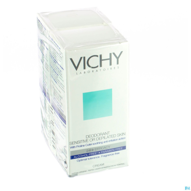 Vichy deo peau sens.-epilee creme 24h duo 2x40ml