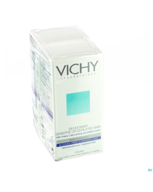 Vichy deo peau sens.-epilee creme 24h duo 2x40ml