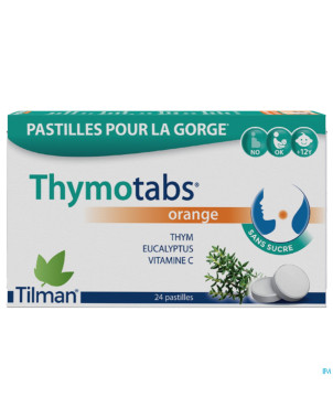 Thymo tabs orange   past a sucer 24