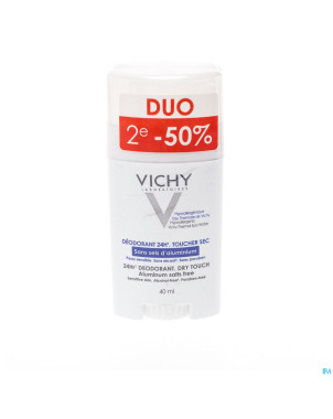 Vichy deo p react. s/sel alu stick 24h duo 2x40ml