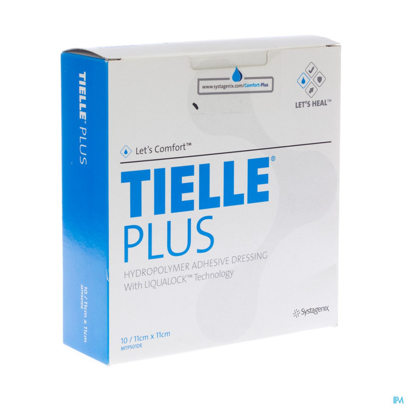Tielle plus pans ster hydrocel.11x11cm 10 mtp501de