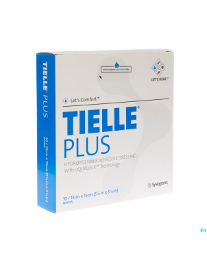 Tielle plus pans ster hydrocel.15x15cm 10 mtp505