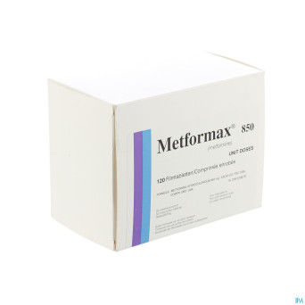 Metformax 850 tabl 120 x 850 mg ud