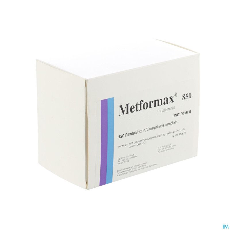 Metformax 850 tabl 120 x 850 mg ud