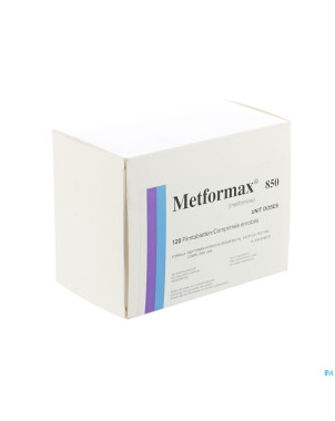 Metformax 850 tabl 120 x 850 mg ud