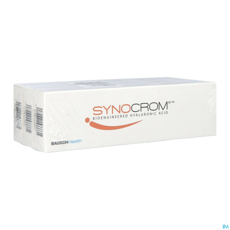 Synocrom sol ster inj.intra artic. seringue  3x2ml