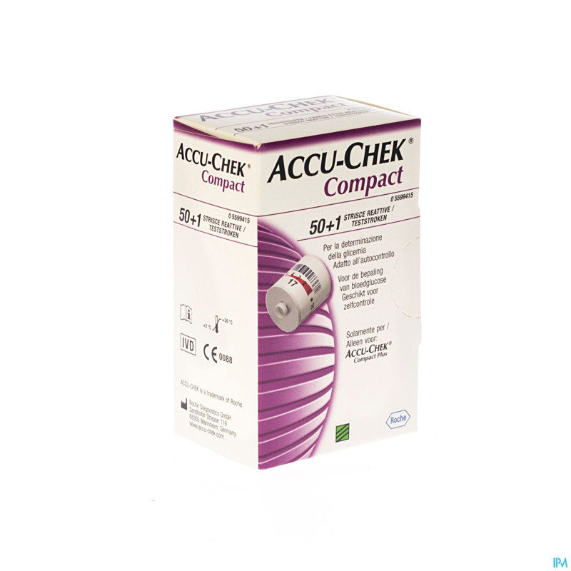 Accu chek compact strips glucose   3x17 5599415171