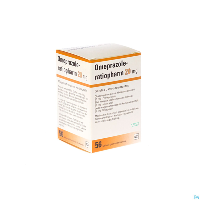 Omeprazole ratiopharm caps 56 x 20 mg