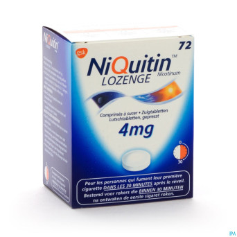 Niquitin lozenge comp a sucer 72 x 4 mg