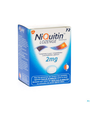 Niquitin lozenge comp a sucer 72 x 2 mg