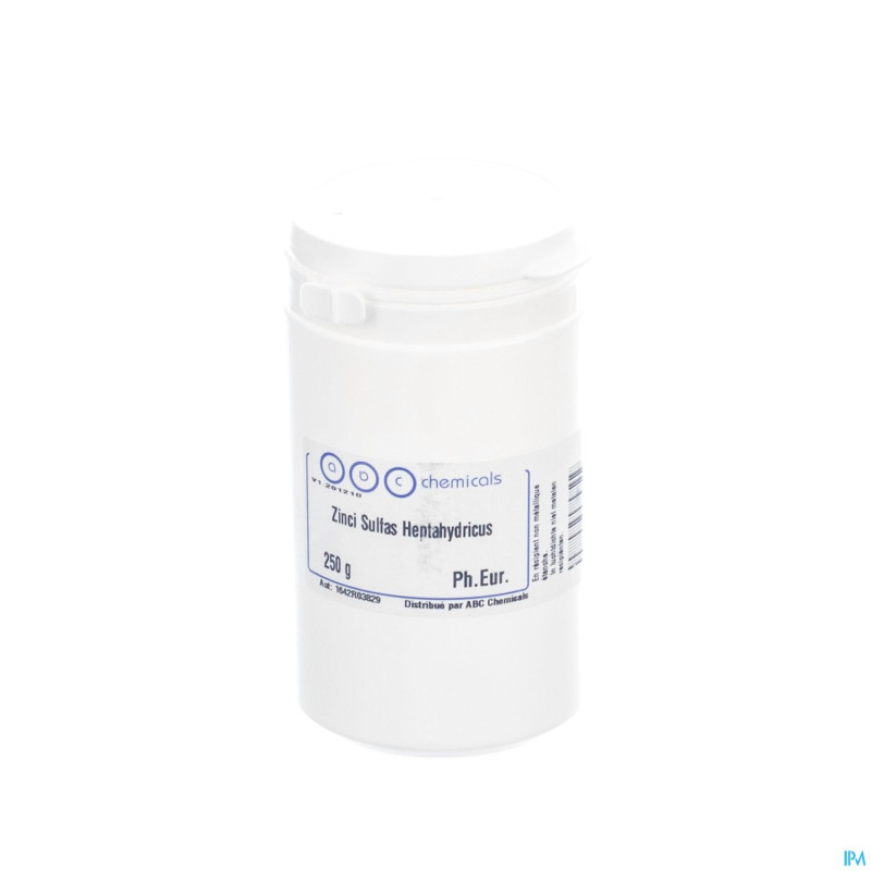 Zinc sulfate 7h2o    250g abc