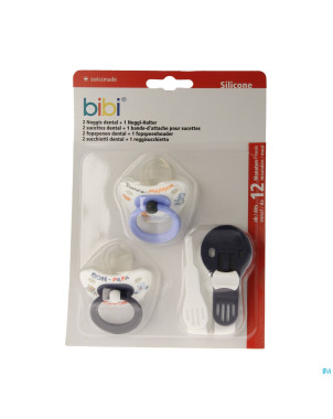 Bibi 2 sucettes + bande attache    promo