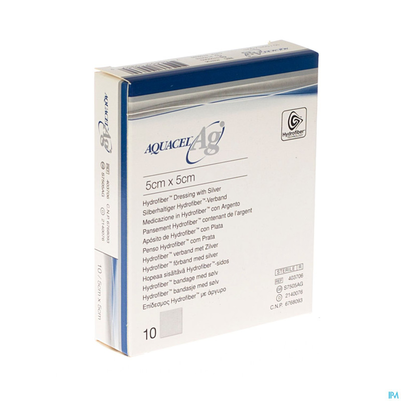 Aquacel ag pans hydrofiber ster   5x 5cm 10 403706