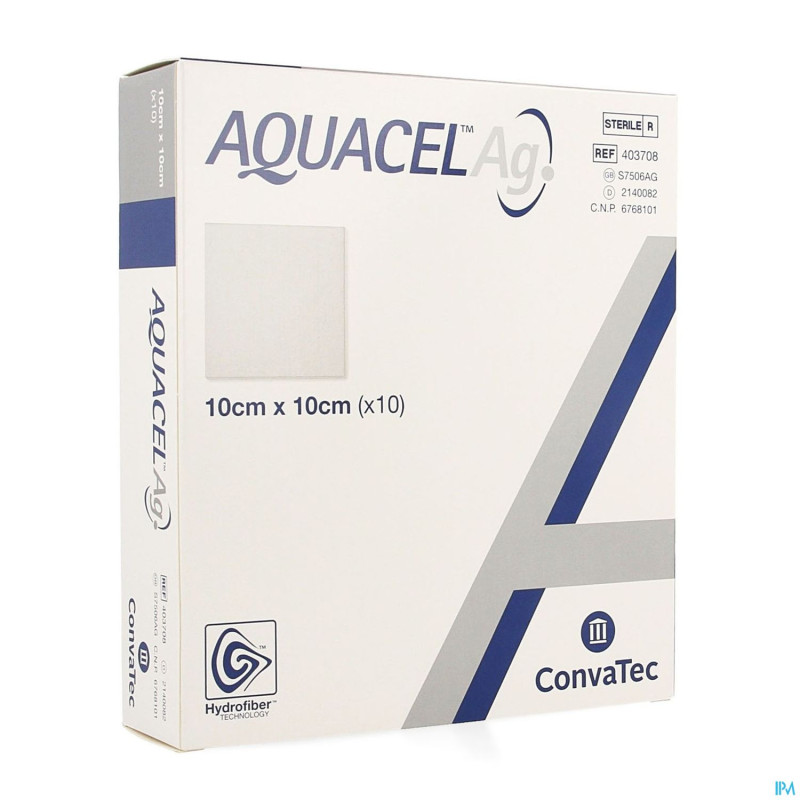 Aquacel ag pans hydrofiber ster  10x10cm 10 403708