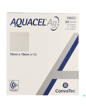 Aquacel ag pans hydrofiber ster  10x10cm 10 403708