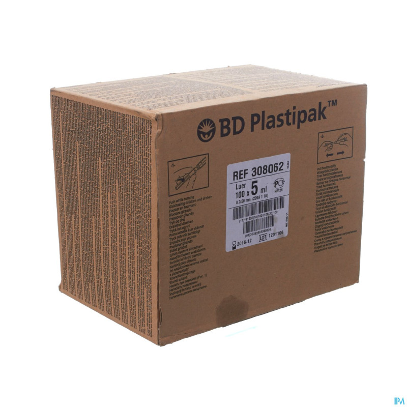 Bd seringue 22g 1 1/4  5ml 30x0,7mm 100