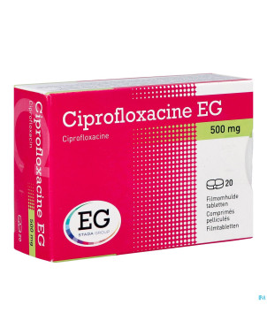 Ciprofloxacine eg 500mg comp 20x500mg