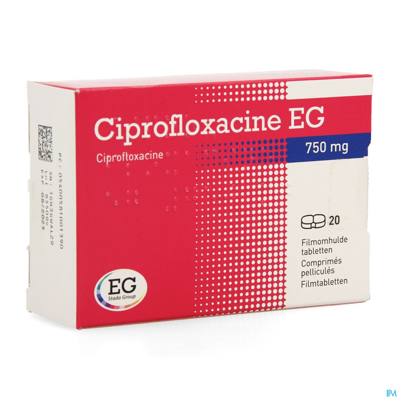 Ciprofloxacine eg 750mg comp 20x750mg