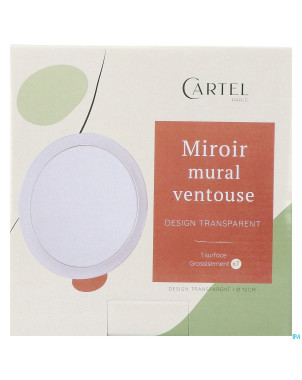 Cartel miroir mural 12cm transparent    m44t12
