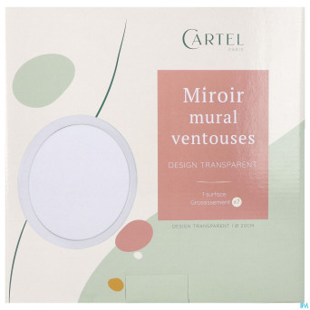 Cartel miroir mural 20cm transparent    m45t20