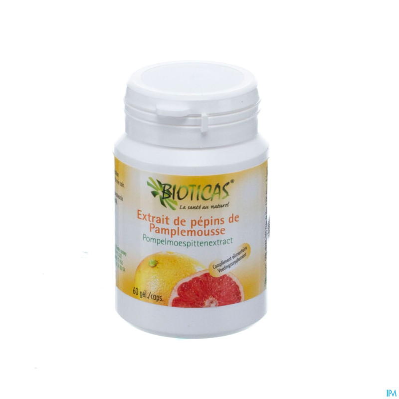 Extrait pepins pamplemousse caps 60x250mg bioticas