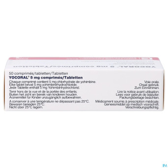 Yocoral 5 mg glenwood tabl  50